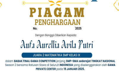 AUFA AURELLIA JUARA 2 MATEMATIKA SMP KELAS IX